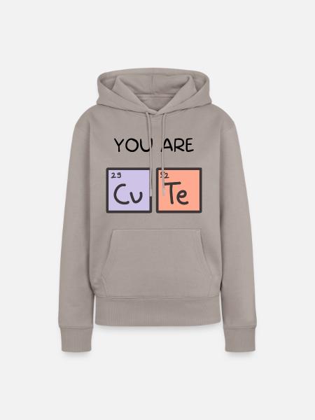 CU-TE - Frauen Premium Bio Hoodie - Taupe