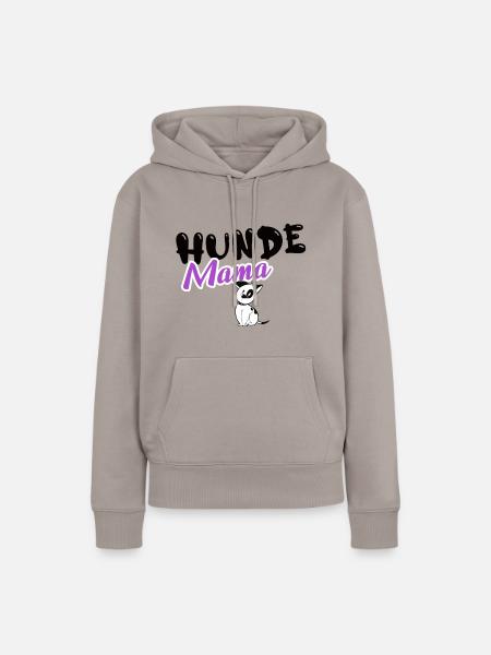Hunde Mama - Frauen Premium Bio Hoodie - Taupe