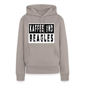 geschenk zitat hunderasse hundefreund coffeeshop - Frauen Premium Bio Hoodie - Taupe - Vorne - Julia (174cm)