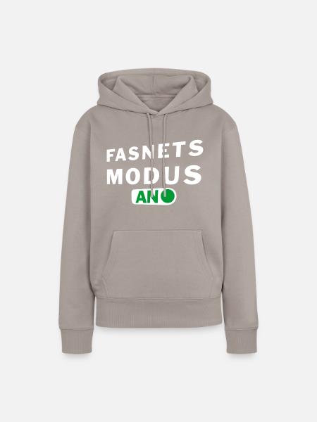 fasnetsmodus weiss - Frauen Premium Bio Hoodie - Taupe