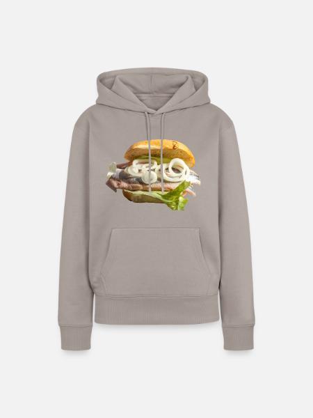 Fischbrötchen - Frauen Premium Bio Hoodie - Taupe