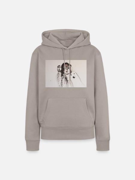 mädchen grusel - Frauen Premium Bio Hoodie - Taupe