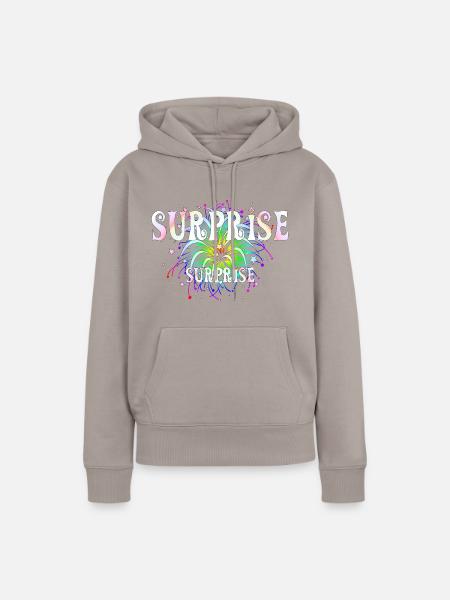 Surprise ... surprise - Frauen Premium Bio Hoodie - Taupe