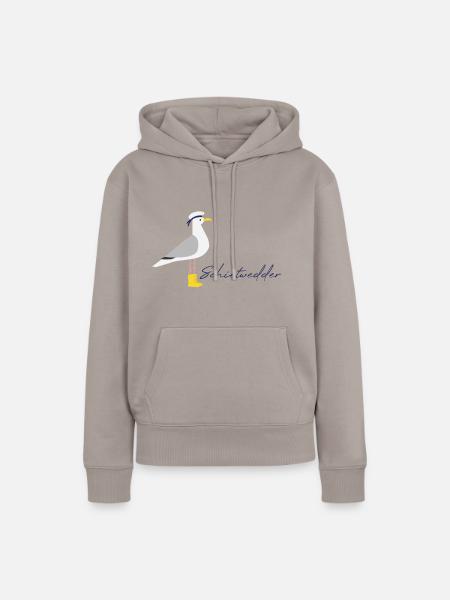 Möwe Gummistiefel SCHIETWEDDER - Frauen Premium Bio Hoodie - Taupe
