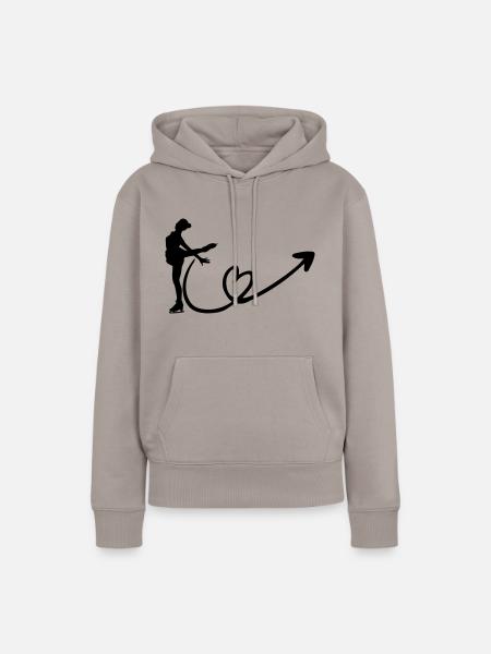 eisläuferin - Frauen Premium Bio Hoodie - Taupe