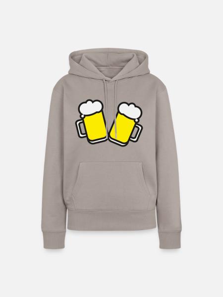 Biergläser - Frauen Premium Bio Hoodie - Taupe