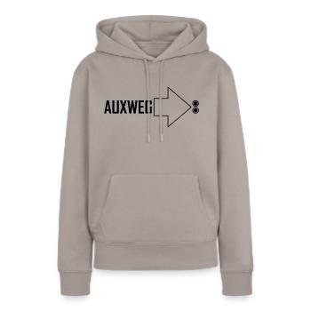 Auxweg Mischpult Verkabelung - Frauen Premium Bio Hoodie - Taupe - Vorne - Julia (174cm)