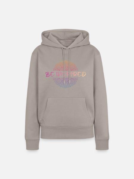 Be Inspired Mandala - Frauen Premium Bio Hoodie - Taupe