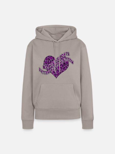 Herz für Kätzchen - Frauen Premium Bio Hoodie - Taupe