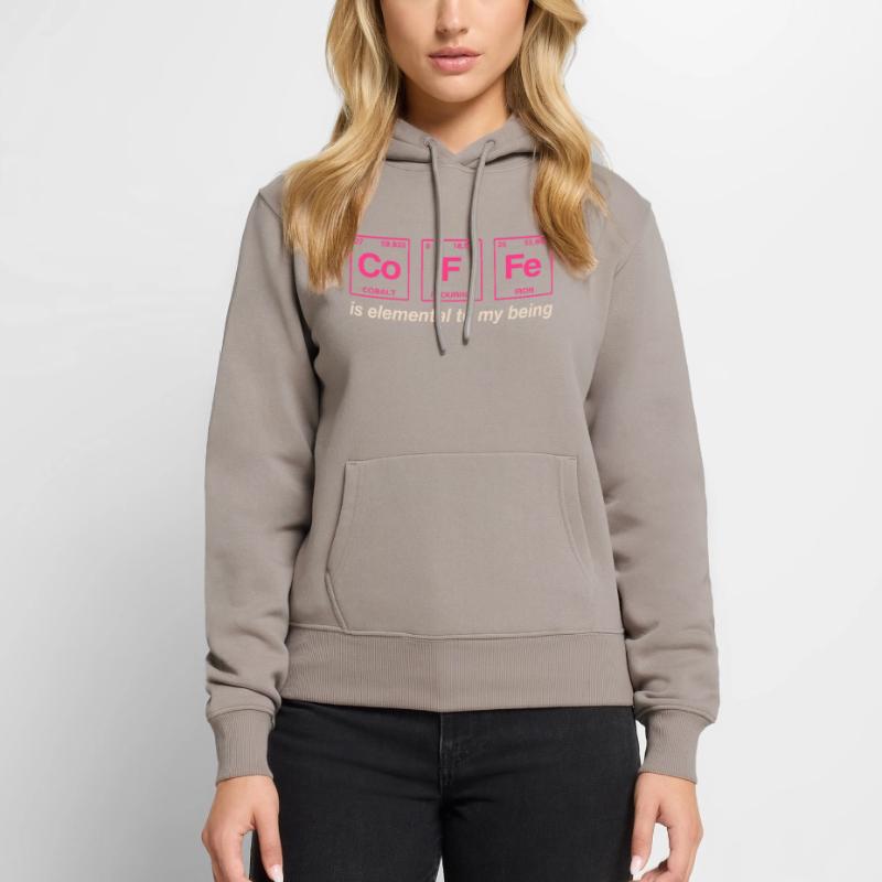 CAFÉ - avec des éléments du système persiode Sweat à capuche Premium bio Femme