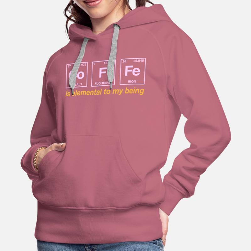 CAFÉ - avec des éléments du système persiode Sweat à capuche Premium bio Femme