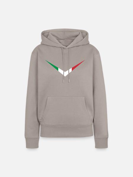 Italien Flagge Ornament - Frauen Premium Bio Hoodie - Taupe