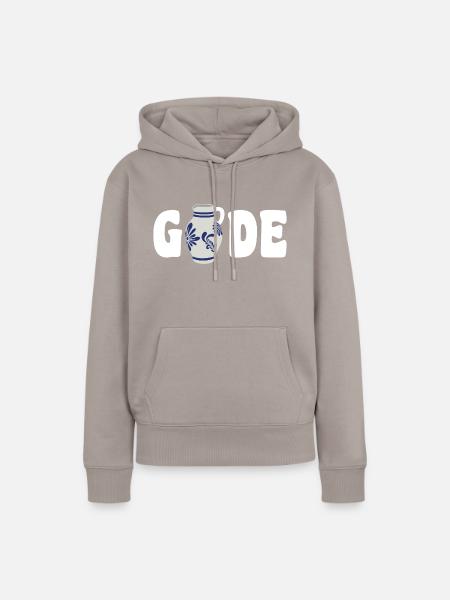 Gude Spruch Bembel Motiv - Frauen Premium Bio Hoodie - Taupe