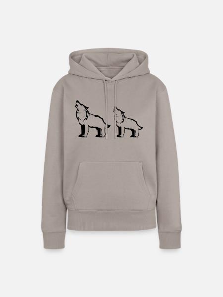 wolfsrudel - Frauen Premium Bio Hoodie - Taupe