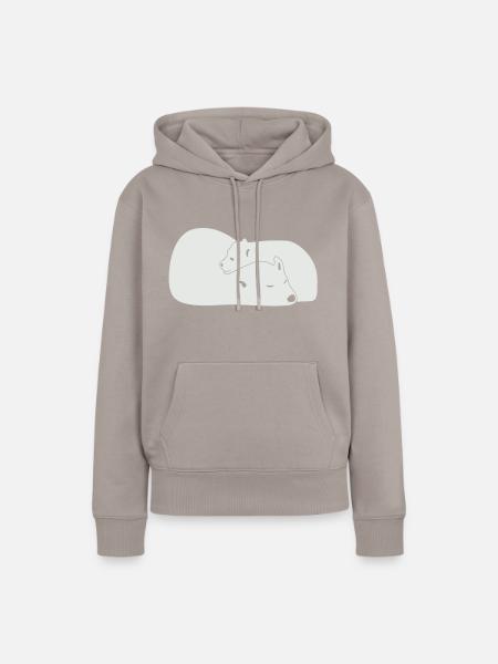 POLAR II - Frauen Premium Bio Hoodie - Taupe