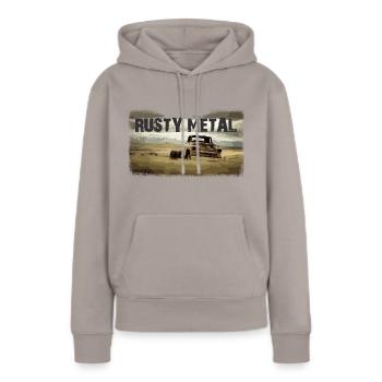 Rusty Truck - Women’s Premium Organic Hoodie - taupe - Front - Julia (174cm)
