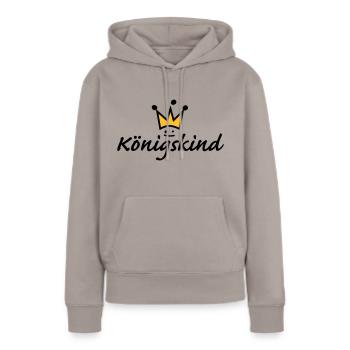 Königskind - Frauen Premium Bio Hoodie - Taupe - Vorne - Julia (174cm)
