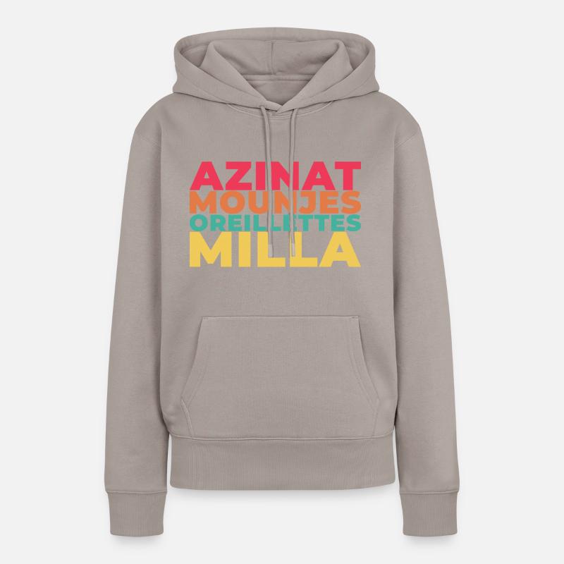 Menu Sieste d'Ariège. - Sweat à capuche Premium bio Femme - taupe