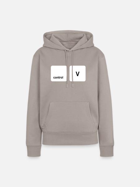 CopyPasteWhite - Frauen Premium Bio Hoodie - Taupe
