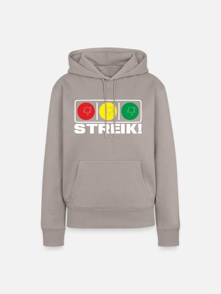 Streik Ampel Protest - Frauen Premium Bio Hoodie - Taupe