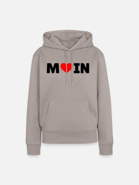Moin mit Herz - Frauen Premium Bio Hoodie - Taupe