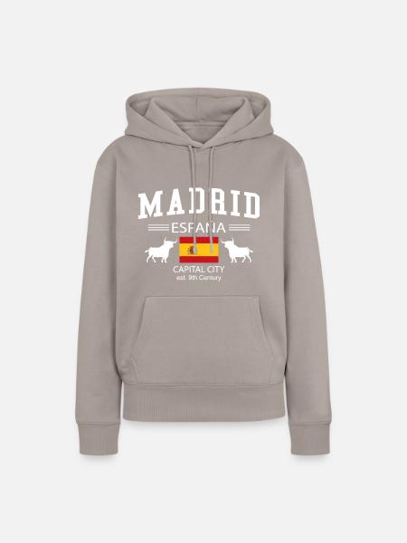Madrid - Frauen Premium Bio Hoodie - Taupe