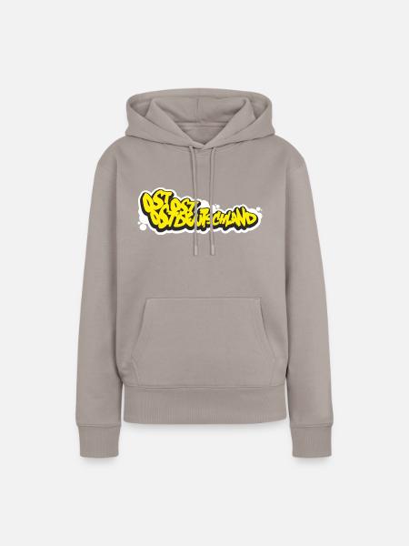 Ostdeutschland Graffiti - Frauen Premium Bio Hoodie - Taupe