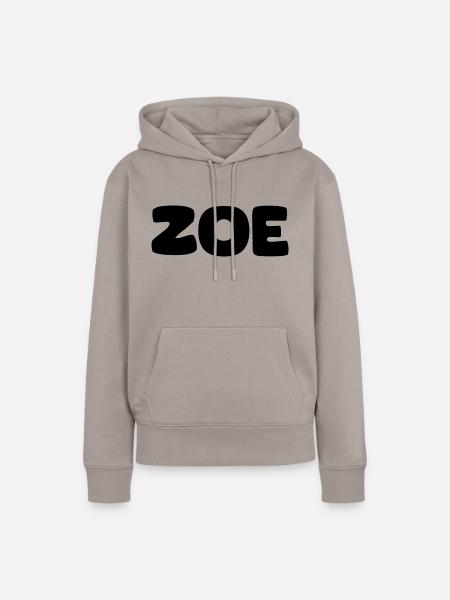 Name - Zoe - Frauen Premium Bio Hoodie - Taupe