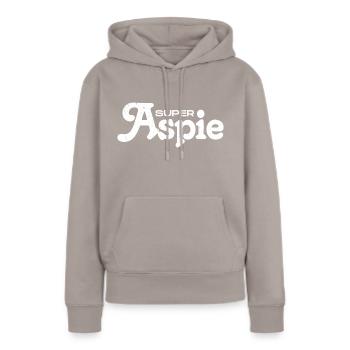 Syndrome d’Aspie Asperger - Sweat à capuche Premium bio Femme - taupe - Devant - Julia (174cm)