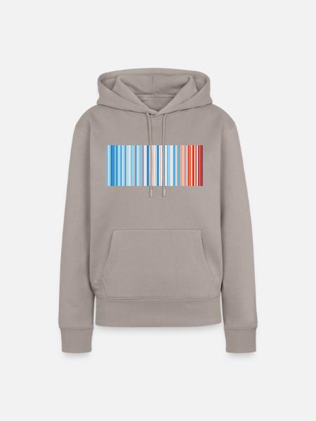 Warming Stripes Germany 1881-2020 - Frauen Premium Bio Hoodie - Taupe