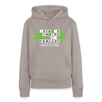 Inappropriate Humor Puzzle Luck Be The Air Tonight - Women’s Premium Organic Hoodie - taupe - Front - Julia (174cm)