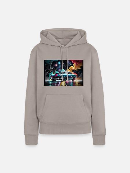 Hot Rod #4 - Frauen Premium Bio Hoodie - Taupe