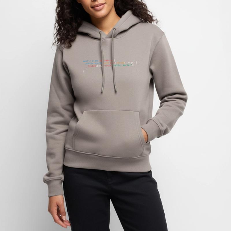 Hello World Java Programmiersprache Frauen Premium Bio Hoodie