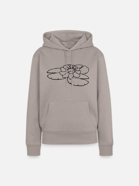Teich Wasser Blüte - Frauen Premium Bio Hoodie - Taupe