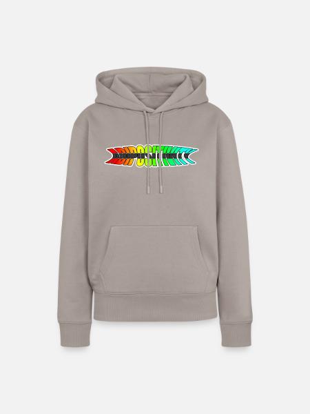 Adipositivity Regenbogen - Frauen Premium Bio Hoodie - Taupe