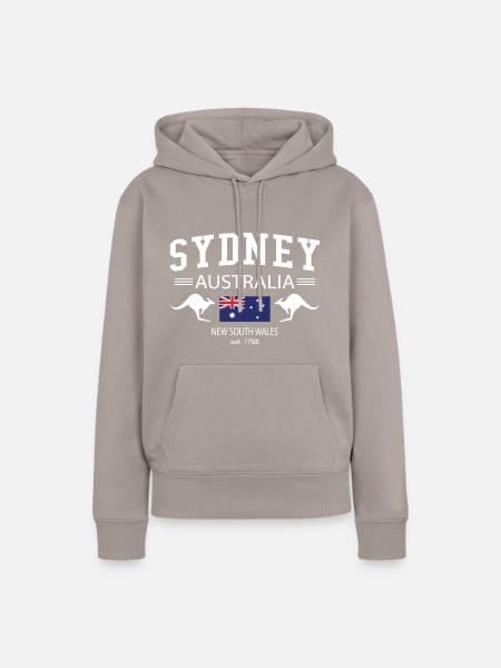 Sydney - Frauen Premium Bio Hoodie - Taupe