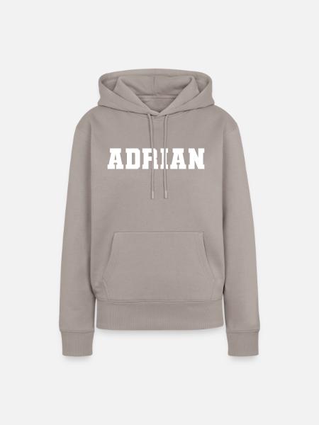 Name - Adrian - Frauen Premium Bio Hoodie - Taupe