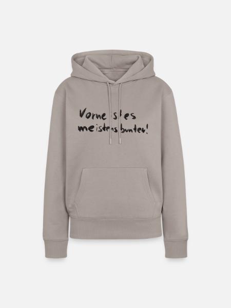 Vorne - Frauen Premium Bio Hoodie - Taupe
