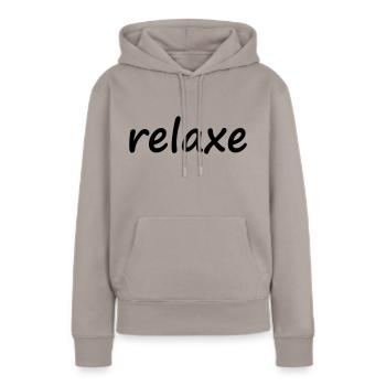 Détendez-vous Chill Fête des Pères Congé sabbatique - Sweat à capuche Premium bio Femme - taupe - Devant - Julia (174cm)