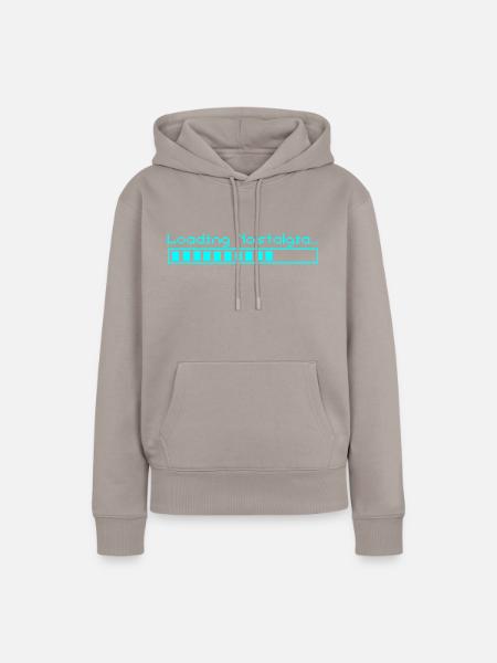 Ladebildschirm - Retro Gaming Design - Frauen Premium Bio Hoodie - Taupe