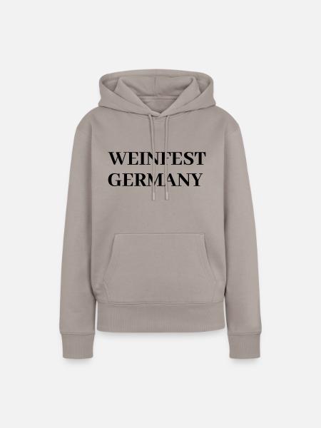 Weinfest germany - Frauen Premium Bio Hoodie - Taupe