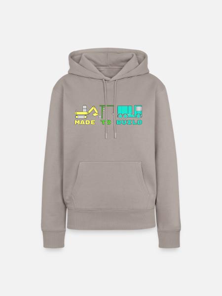 Baustelle - Frauen Premium Bio Hoodie - Taupe