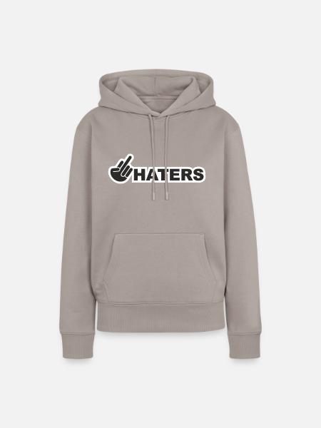 Fuck you Haters | Fun | T0004 - Frauen Premium Bio Hoodie - Taupe