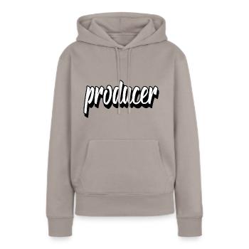 producer film produzent musik liebe macher boss - Frauen Premium Bio Hoodie - Taupe - Vorne - Julia (174cm)