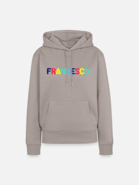 Name - Francesco - Frauen Premium Bio Hoodie - Taupe