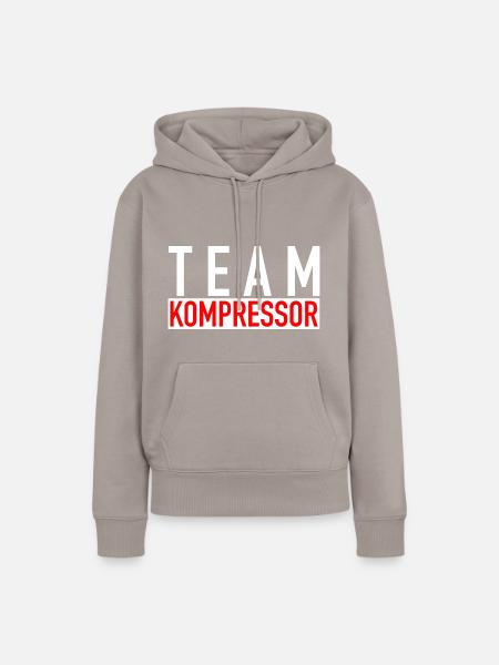 Team Kompressor - Frauen Premium Bio Hoodie - Taupe