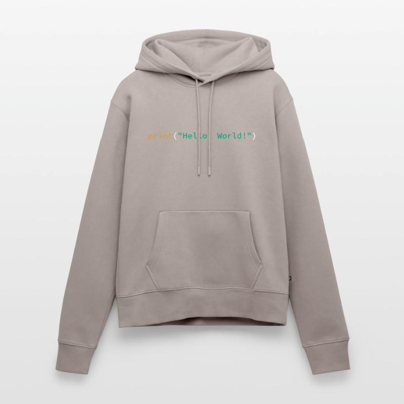 Chemise de programmeur Python Hello World Sweat à capuche Premium bio Femme