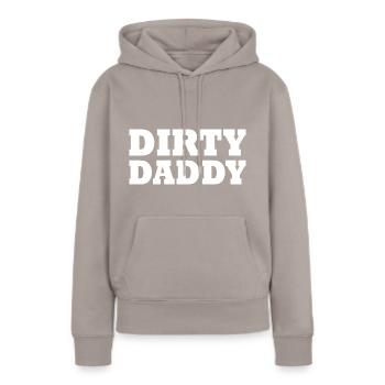 Dirty daddy - Frauen Premium Bio Hoodie - Taupe - Vorne - Julia (174cm)