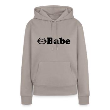 Bebe - Sweat à capuche Premium bio Femme - taupe - Devant - Julia (174cm)