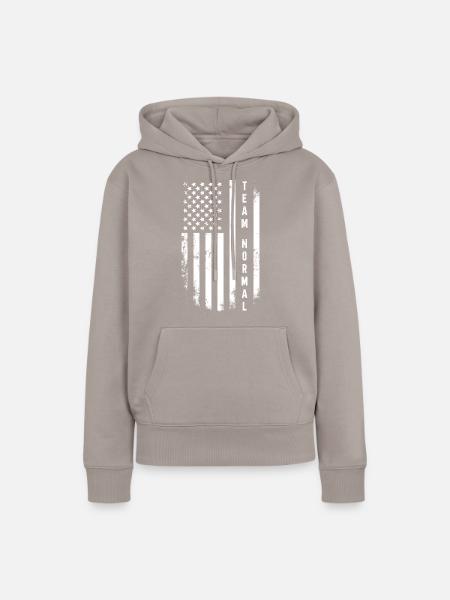 Team Normal - Frauen Premium Bio Hoodie - Taupe